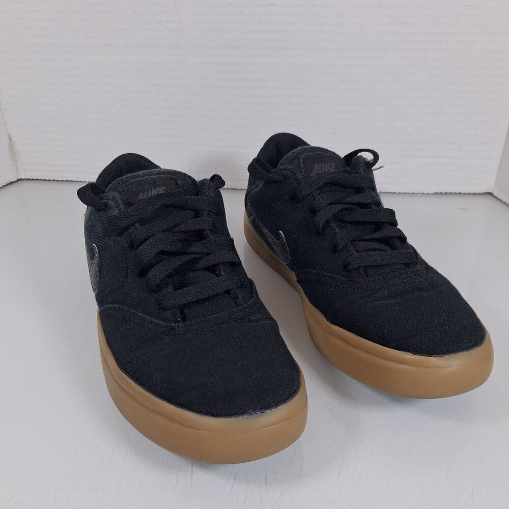 Nike SB CHECK Canvas GS Black Gum SkateBoarding Youth Shoe Size 4.5 905373-006